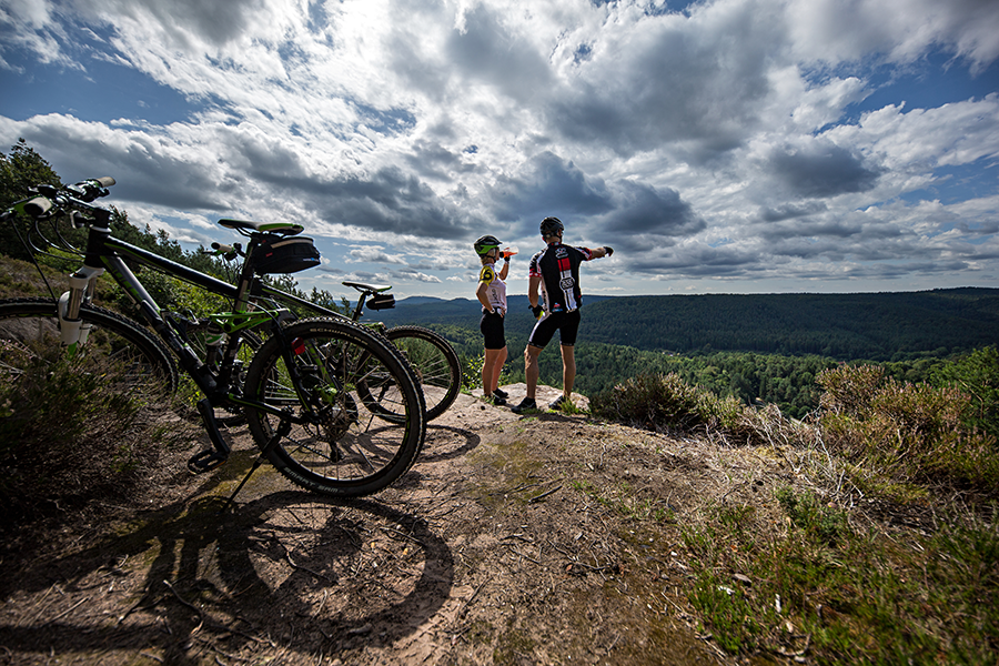 Fahrradfahrer Fahrradfahrer im Pfälzerwald